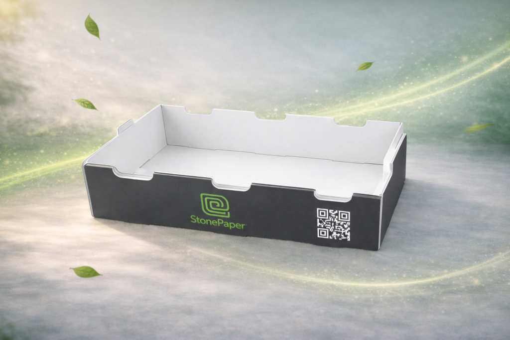 Boîte Plateau Écologique StonePaper pour Fruits & Légumes