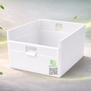 Caisse Carrée Compacte StonePaper Écologique